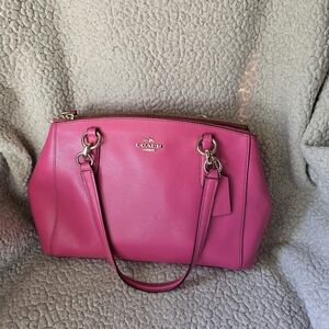 Pink Coach Leather Purse